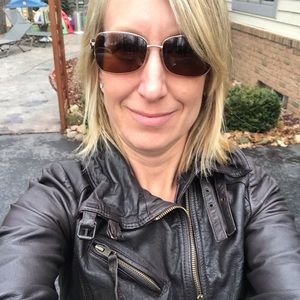 All Saints Leather Belvedere Jacket Sz 6